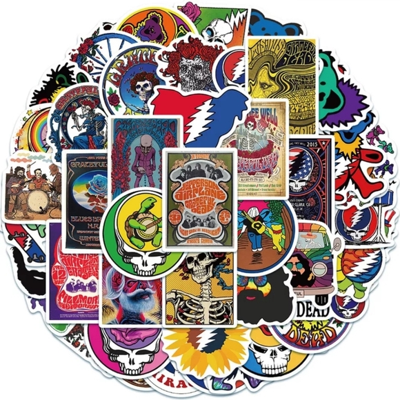 25 Grateful Dead stickers Perfect for phones tumblers cups skateboards laptops.. - Picture 2 of 6